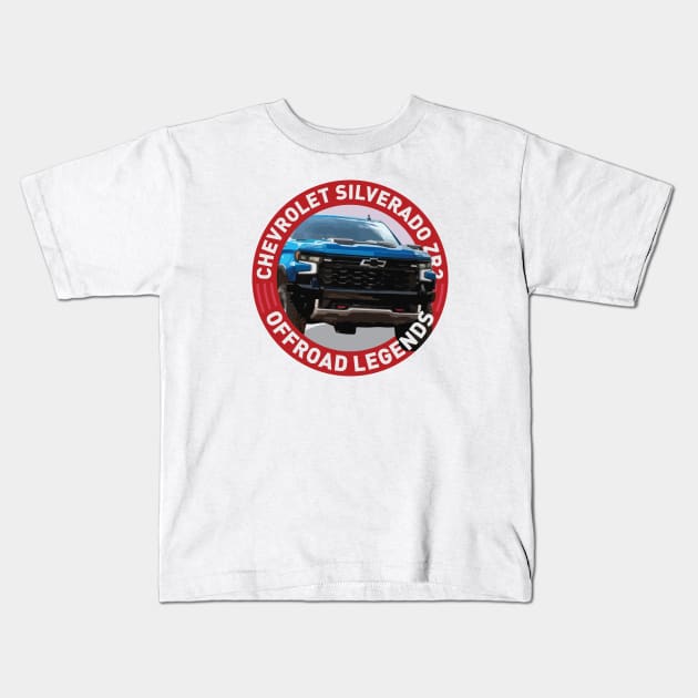 4x4 Offroad Legends: Chevrolet Silverado ZR2 Kids T-Shirt by OFFROAD-DESIGNS